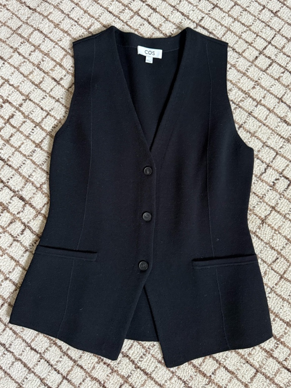 COS Longline Knitted Wool Waistcoat